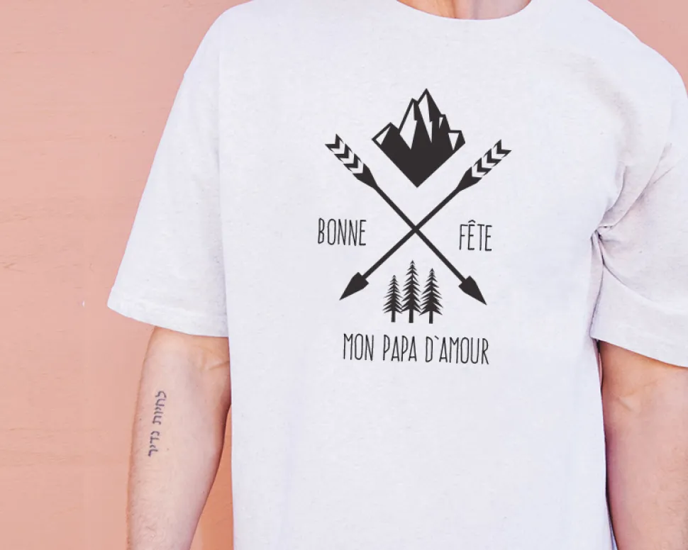 Tee shirt personnalisé homme - Montagne