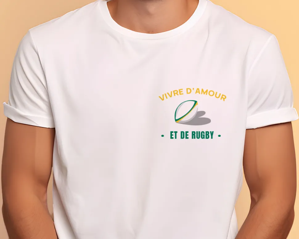 Tee shirt personnalisé homme - Passion Rugby