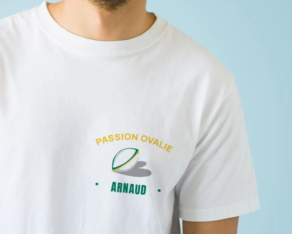 Tee shirt personnalisé homme - Passion Rugby
