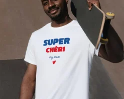Tee shirt personnalisé homme - Super Chéri
