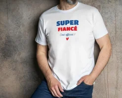 Tee shirt personnalisé homme - Super Fiancé