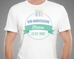 Tee shirt personnalisé homme - Bougies