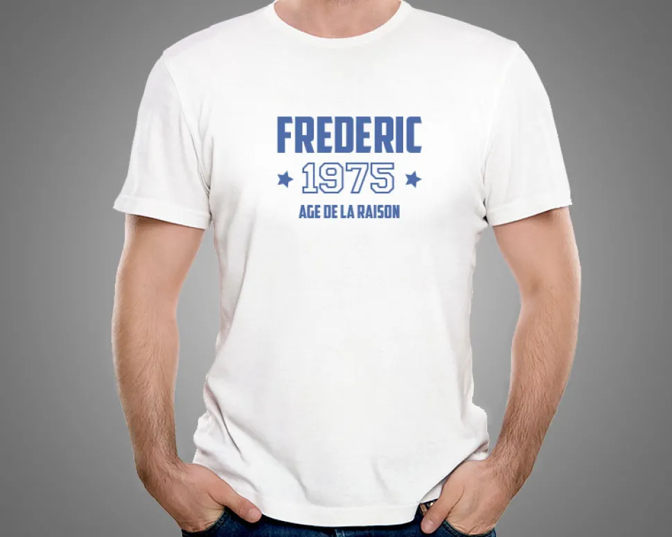 Tee shirt personnalisé homme - Année de naissance