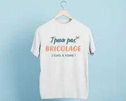 Tee shirt personnalisé homme - J'peux pas j'ai bricolage