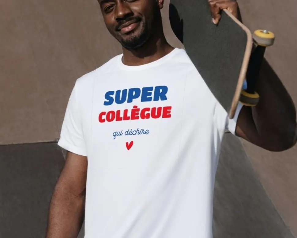 Tee shirt personnalisé homme - Super Collègue