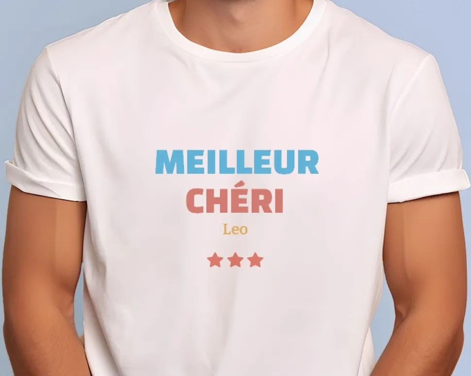 Tee shirt personnalisé homme - Meilleur Chéri
