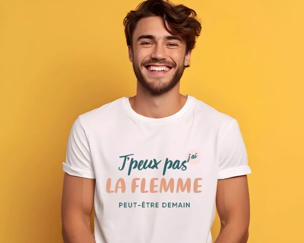 Tee shirt personnalisé homme - J'peux pas