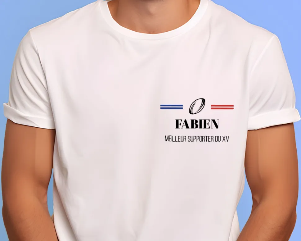 Tee shirt personnalisé homme - Supporter Rugby