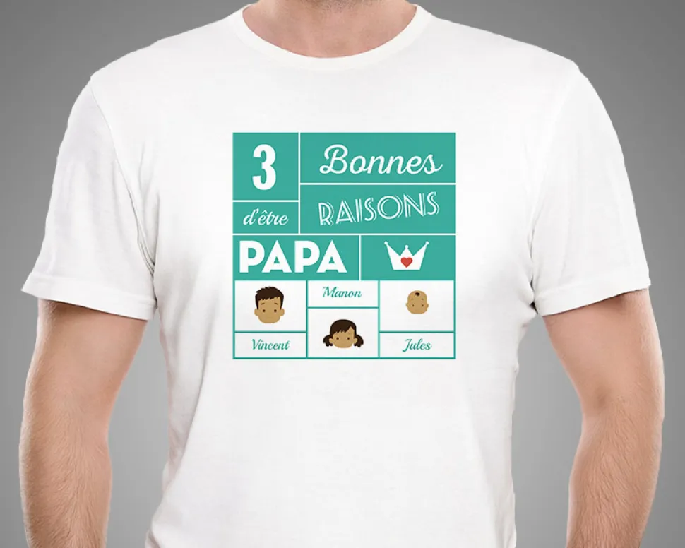 Tee shirt personnalisé papa - Family Circus