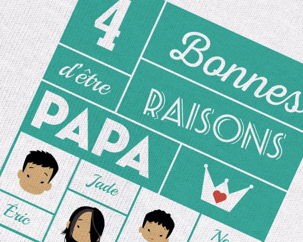 Tee shirt personnalisé papa - Family Circus
