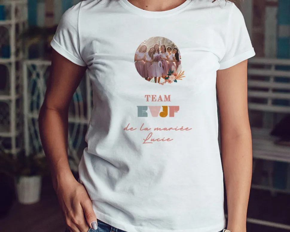 Tee shirt personnalisé photo - EVJF