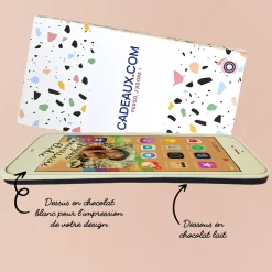 Téléphone en chocolat - Photo et message
