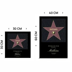 Toile canva personnalisable - Etoile de Star