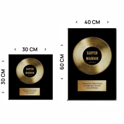 Toile canva personnalisable - Disque d'or