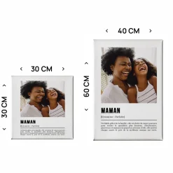 Toile canva personnalisable - Définition Maman