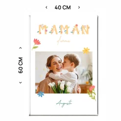 Toile canva personnalisable - Amour Fleuri