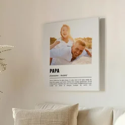 Toile canva personnalisable - Définition Papa