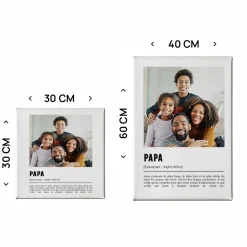 Toile canva personnalisable - Définition Papa