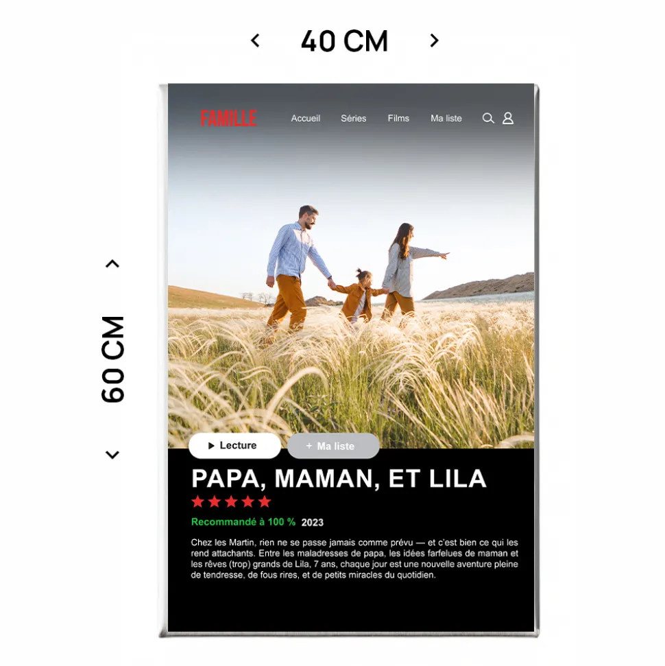 Toile canva personnalisable - Netflix