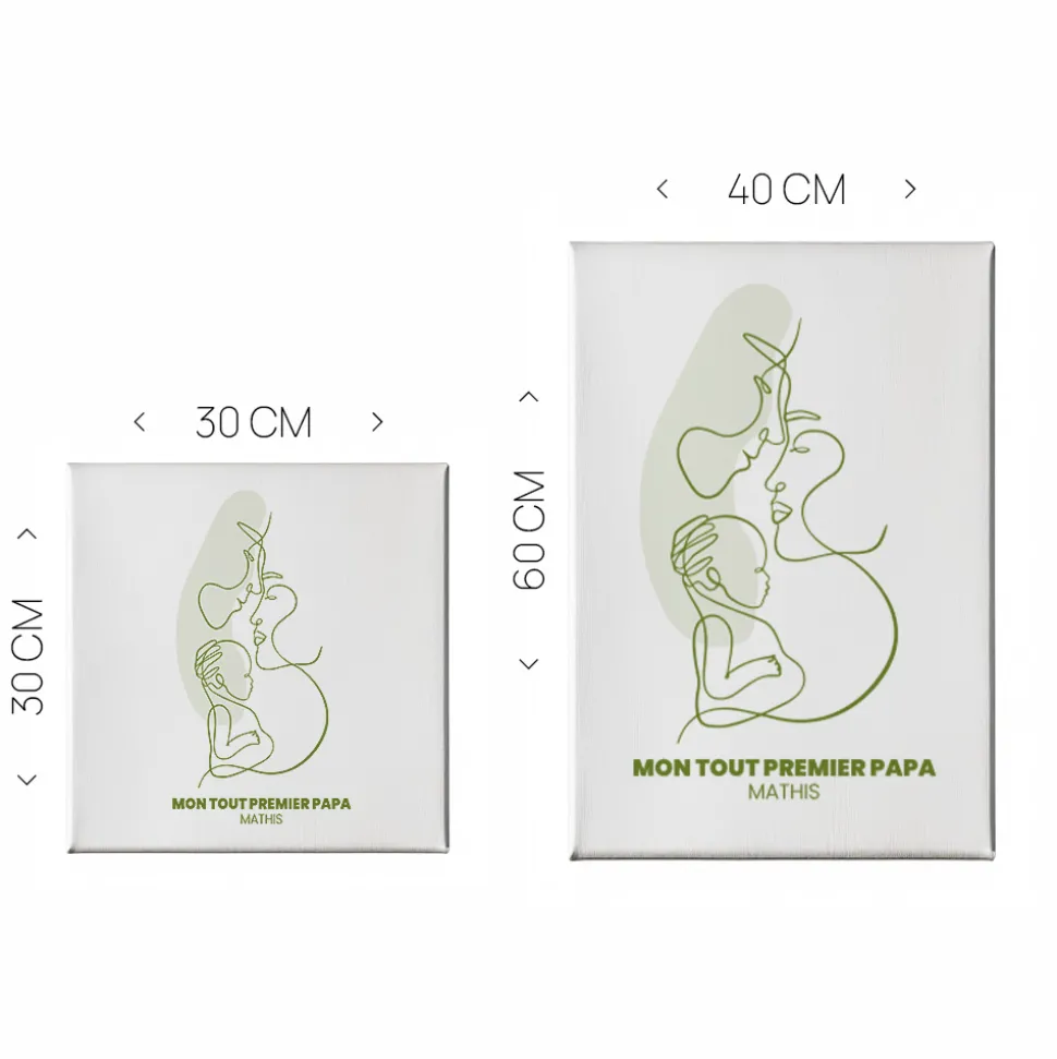 Toile canva personnalisée - Naissance d'un lien