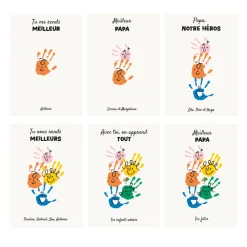 Toile canva personnalisée - Empreintes pour papa