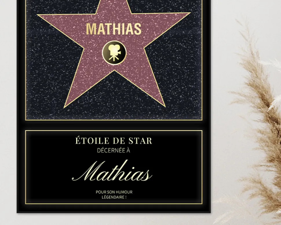 Étoile de Star personnalisée - Prénom