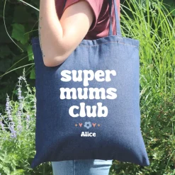 Tote bag en jean personnalisé - Cool Mums Club