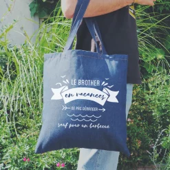 Tote bag en jean personnalisé - En vacances
