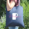 Tote bag en jean personnalisé - Initiales