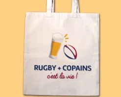 Tote bag personnalisé - Apéro Rugby