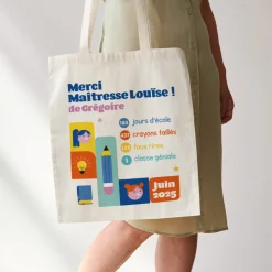 Tote bag personnalisé - Bilan de l'année