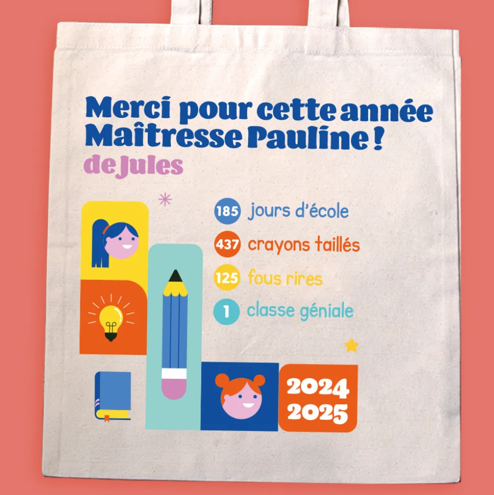 Tote bag personnalisé - Bilan de l'année