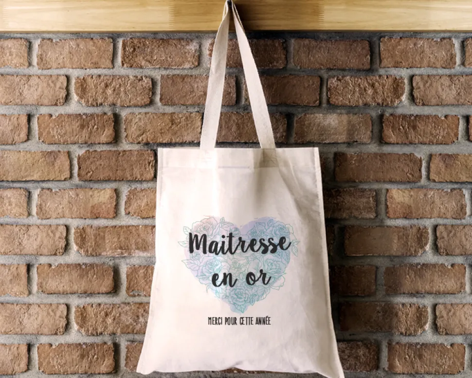 Tote bag personnalisé - Coeur message