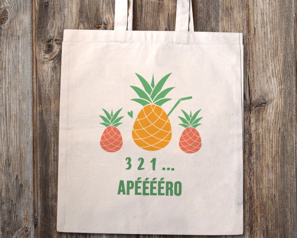 Tote bag personnalisé - Collection Été Ananas