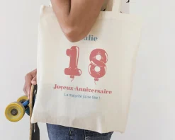 Tote bag personnalisé - Collection ballons d'anniversaire