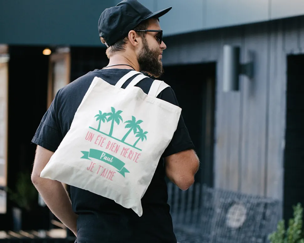 Tote bag personnalisé - Collection Été Palmier
