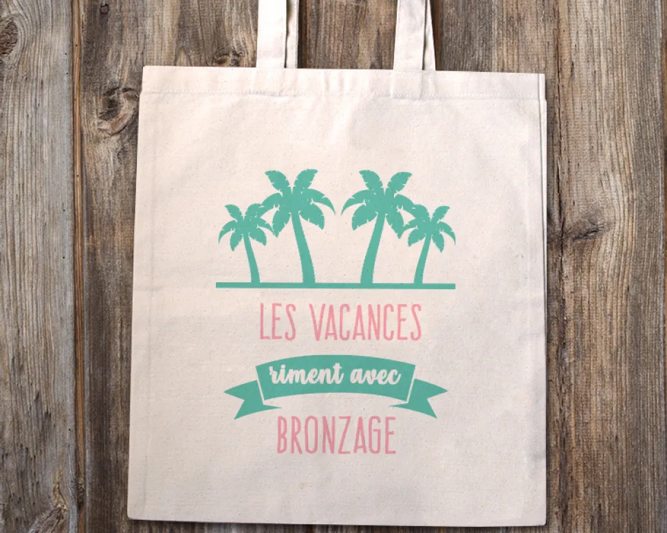 Tote bag personnalisé - Collection Été Palmier