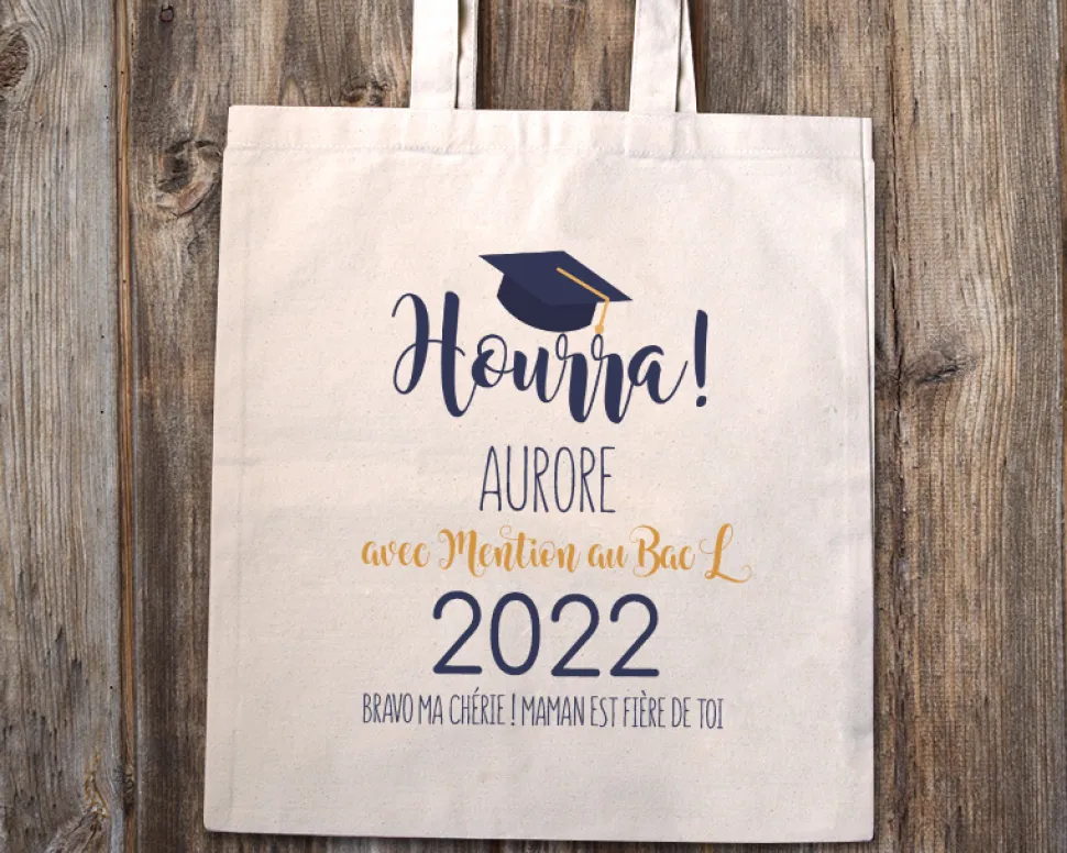 Tote bag personnalisé - Collection diplomé(e)