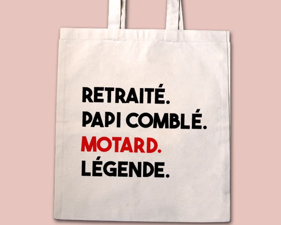Tote bag personnalisé - Message Moto