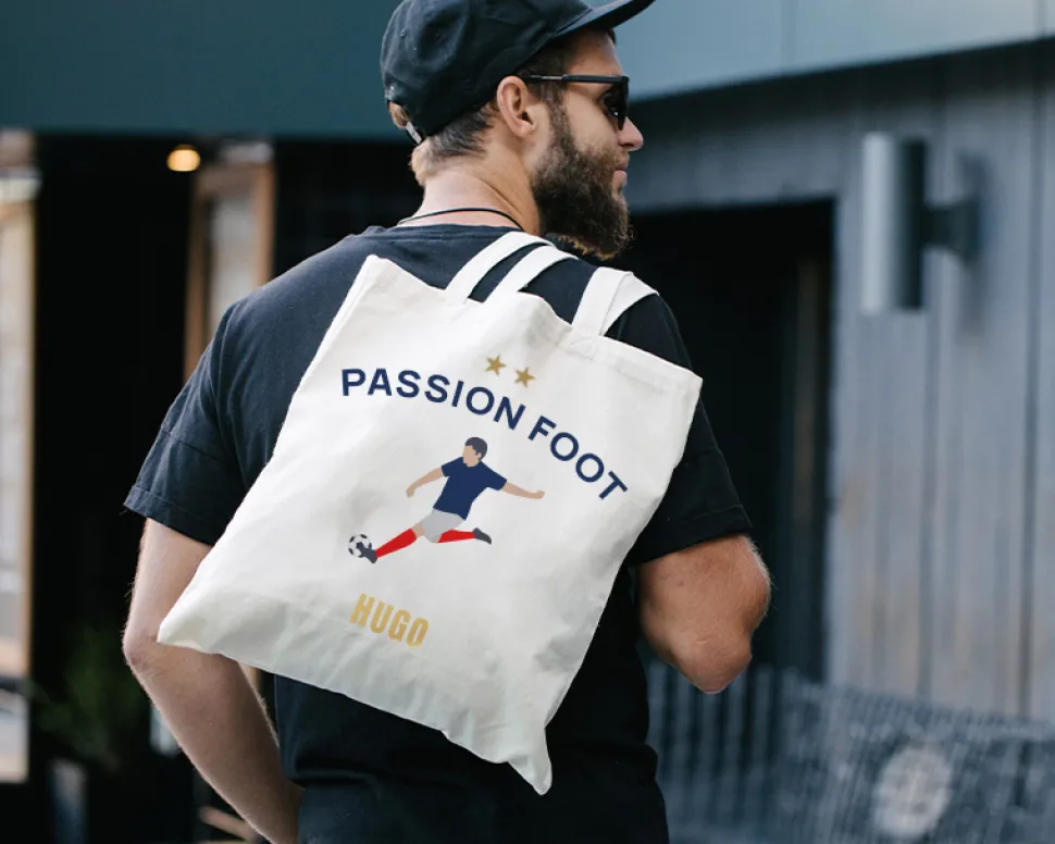 Tote bag personnalisé - Passion Football