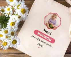 Tote bag personnalisé photo - Nounou
