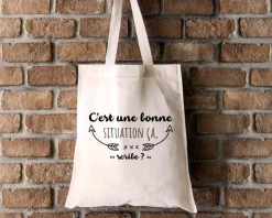 Tote bag Personnalisable - Je suis super - 100% coton naturel