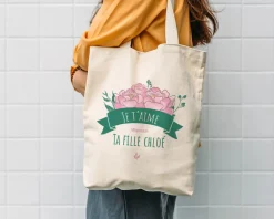 Tote bag personnalisable - Collection Maman Fleurie
