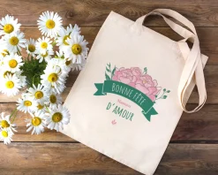 Tote bag personnalisable - Collection Maman Fleurie