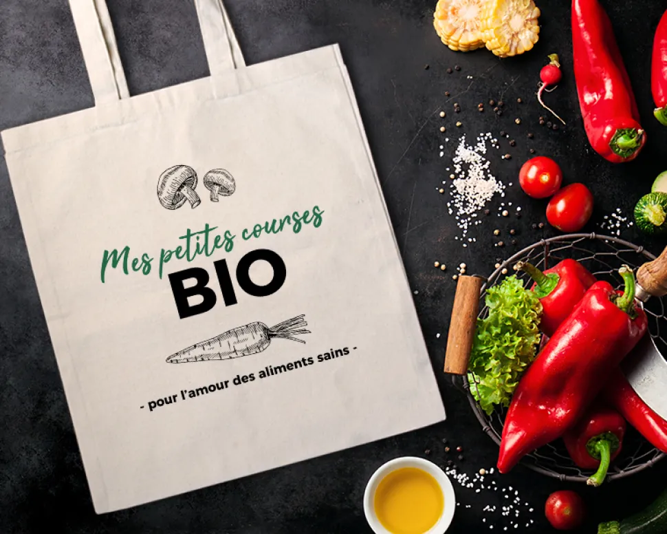 Tote Bag Personnalisable - Mes petites courses - 100% coton naturel