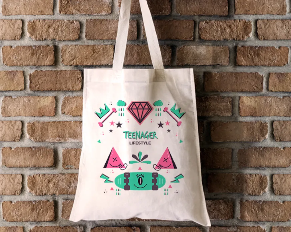 Tote bag Personnalisable - Skateboard - 100% coton naturel