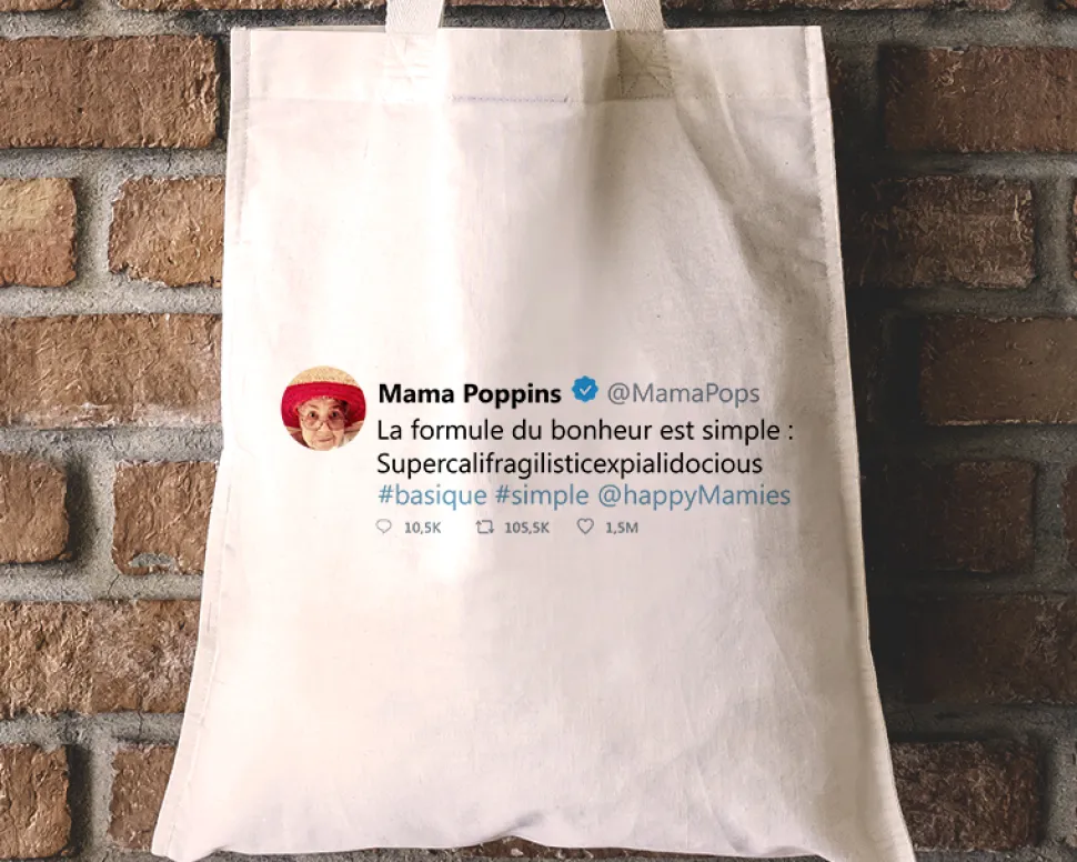 Tote Bag Personnalisable - Tweet Célèbre - 100% coton naturel
