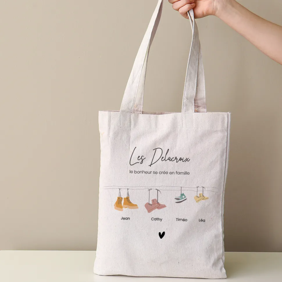 Totebag personnalisé - Famille Chaussures
