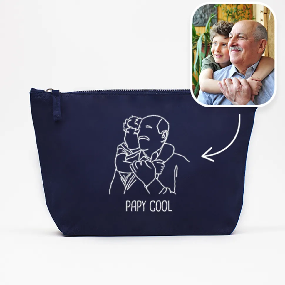 Trousse brodée personnalisée - Photo