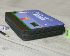 Trousse d'école avec fournitures - Collection Jeux Vidéo Retro - Version Fille
